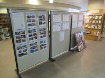 図書館で行われた展示の沖縄戦争に関するパネル１